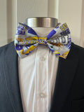 LSU grey  Bow tie