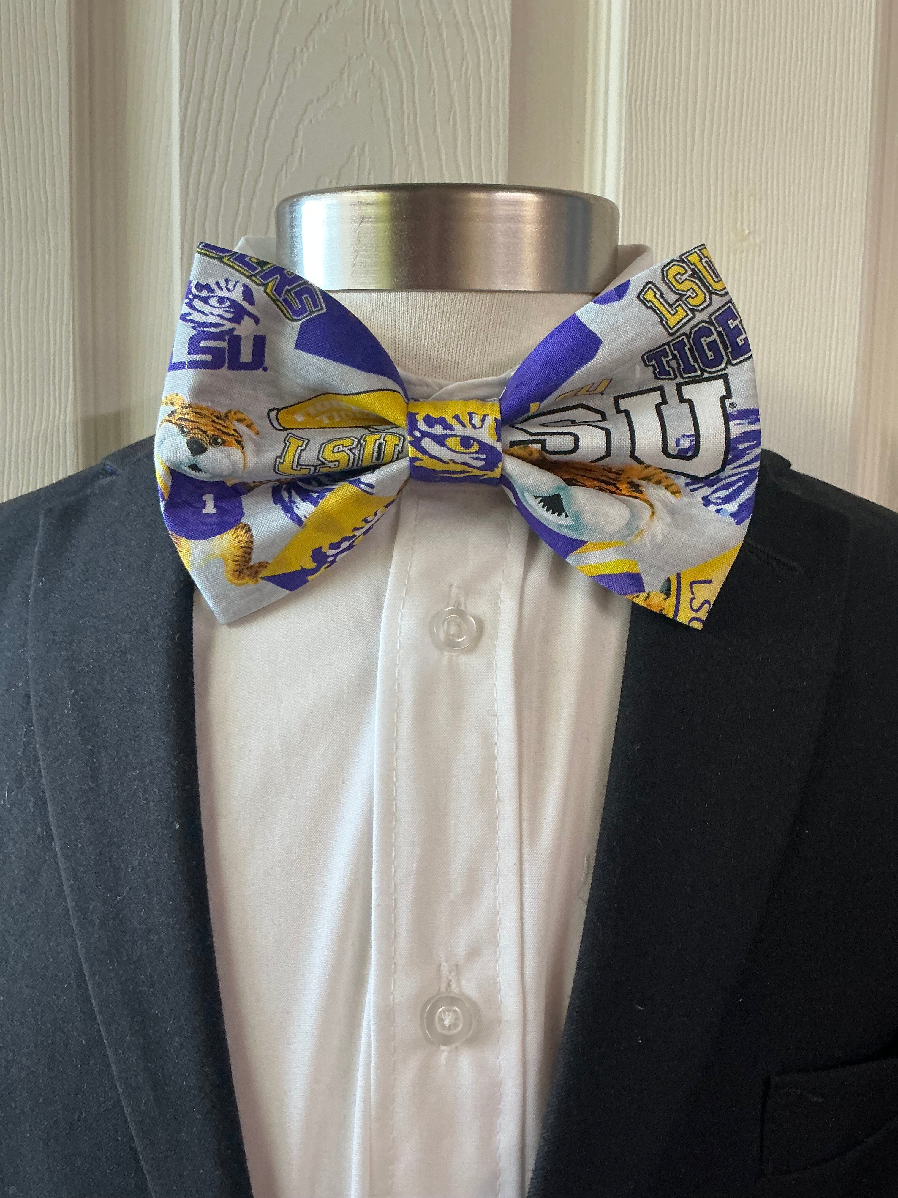 LSU grey  Bow tie