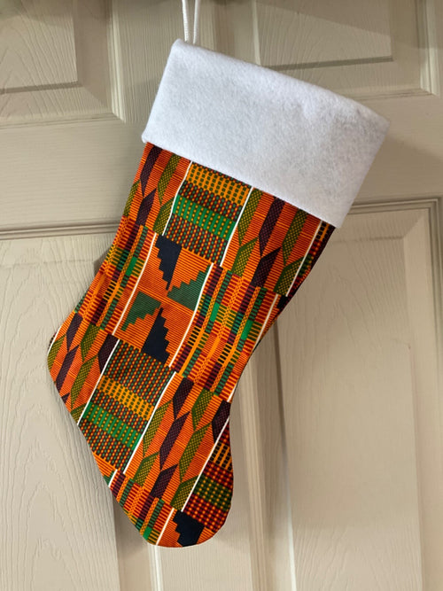 African Fabric  * Christmas Stocking