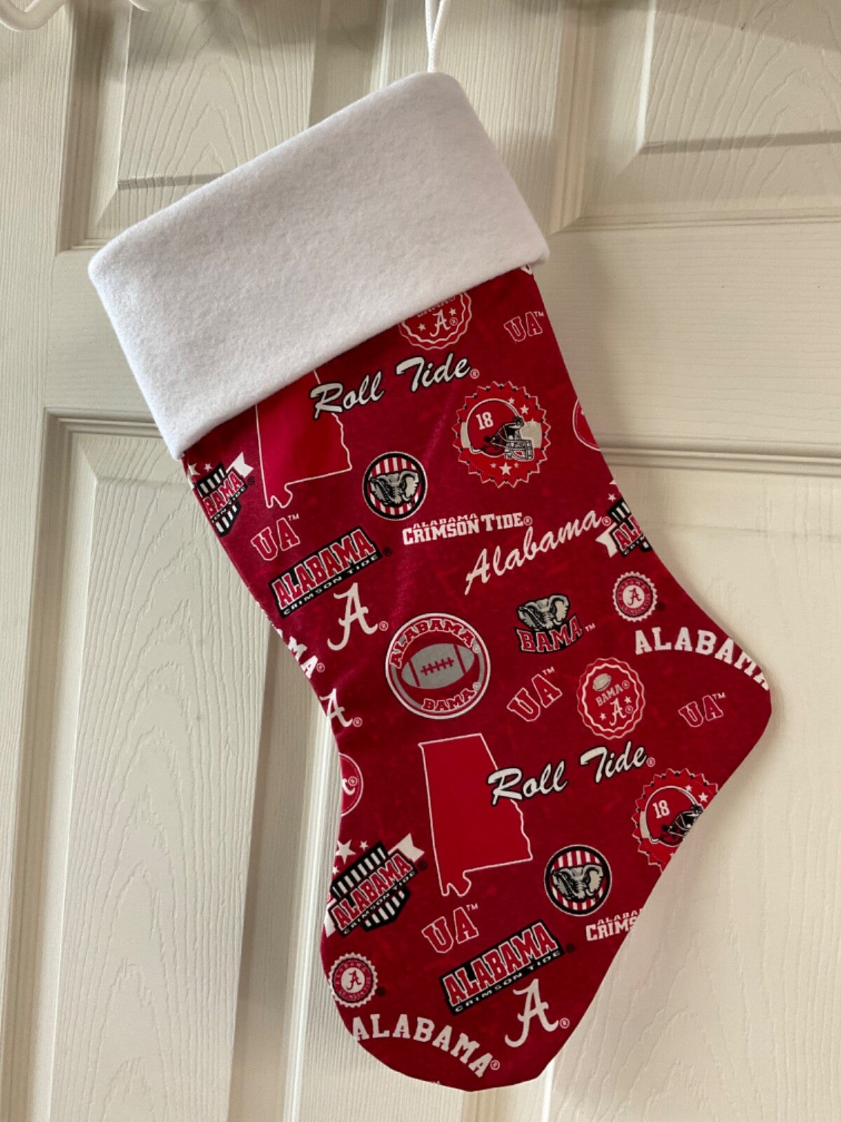 Alabama Crimson Tide state design Christmas Stocking