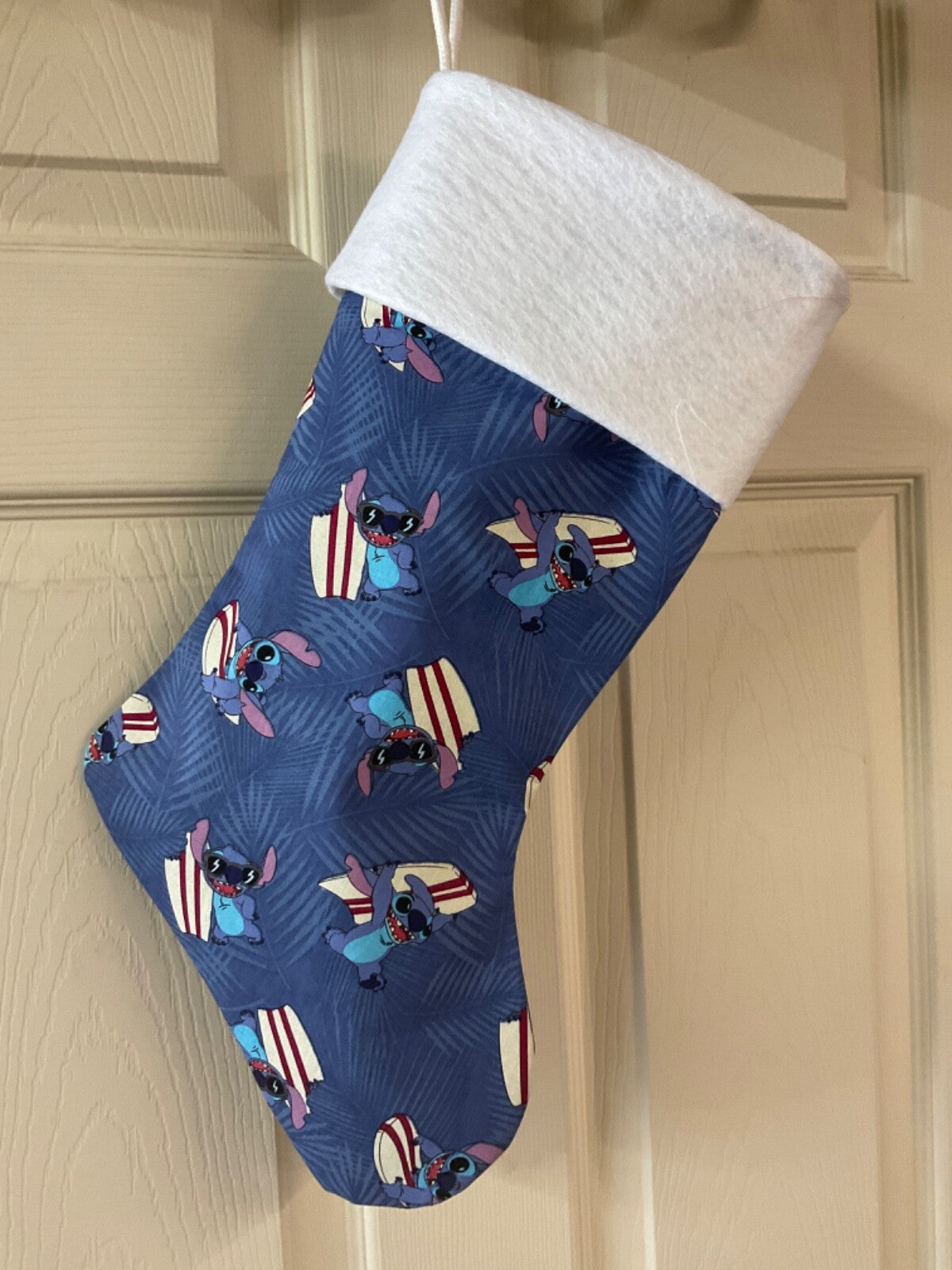 Stitch on surfboard  Christmas Stocking