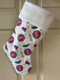 Detroit Pistons ( white ) Christmas Stocking