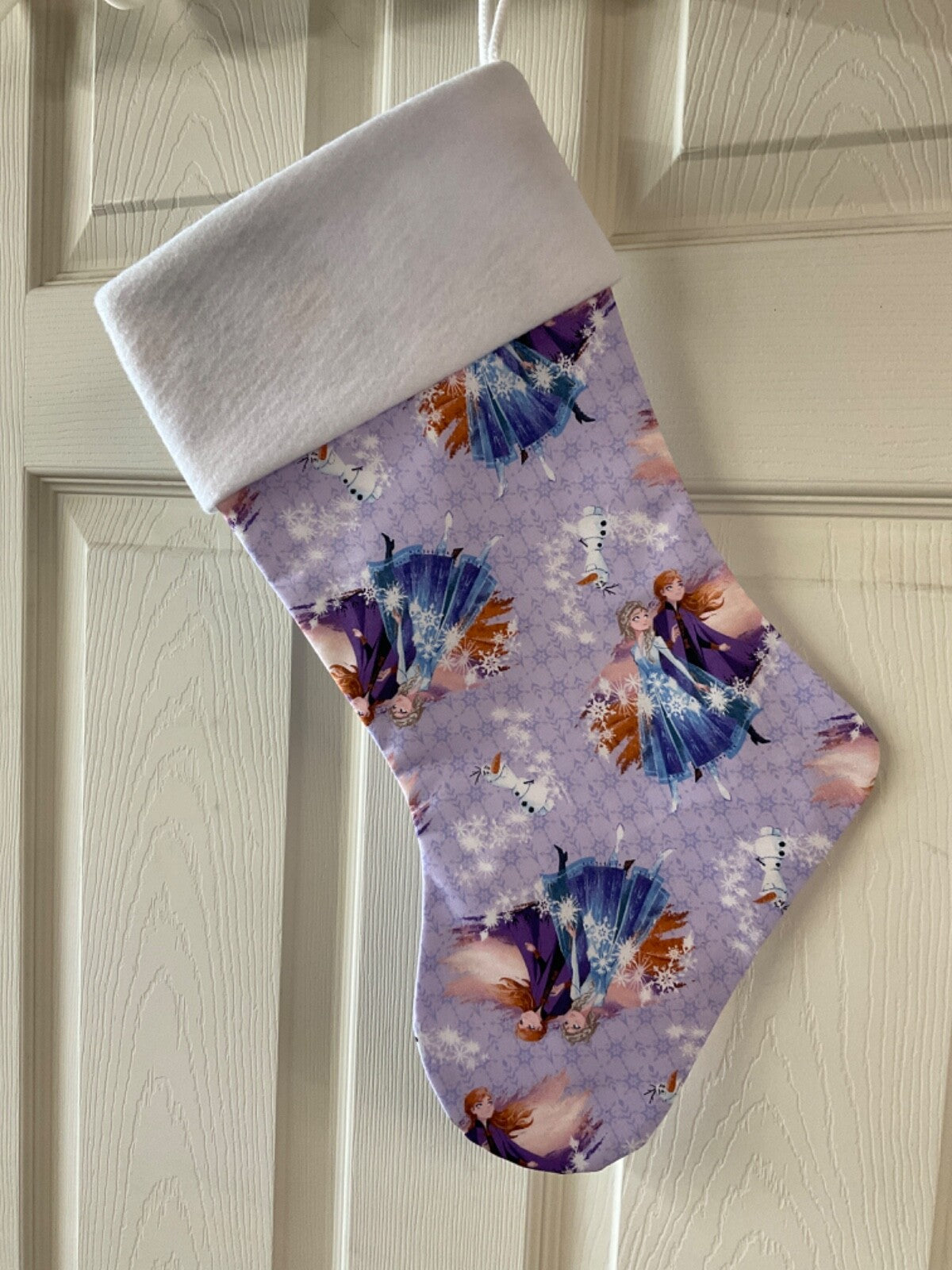 Princess Anna and Elsa on Frozen Christmas Stocking