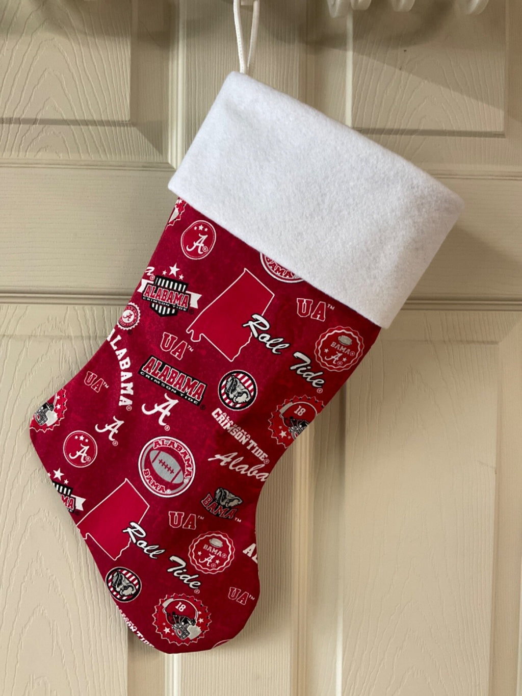 Alabama Crimson Tide state design Christmas Stocking