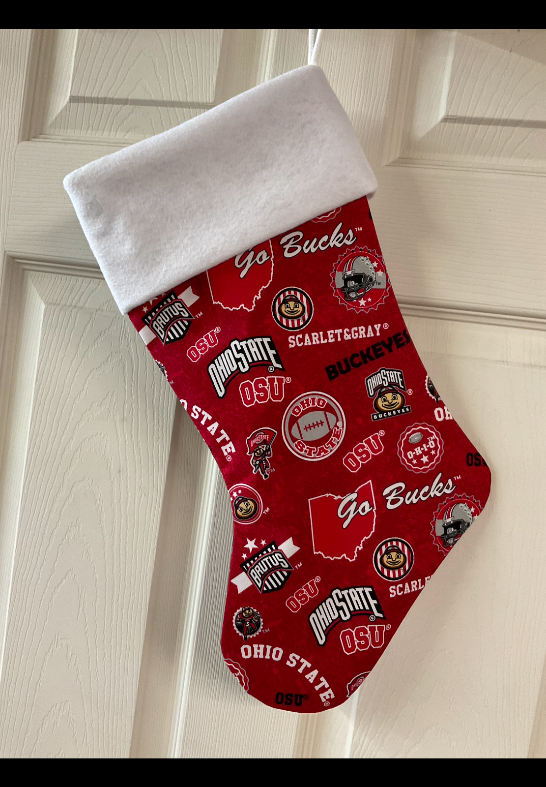 Ohio State Buckeyes ( GO BUCKS )  Christmas Stocking