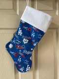 LA Dodgers pennant Christmas Stocking
