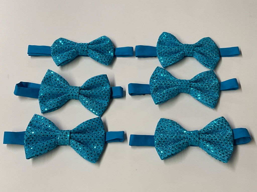 Sparkling Turquoise color Pre-tied Bow Ties