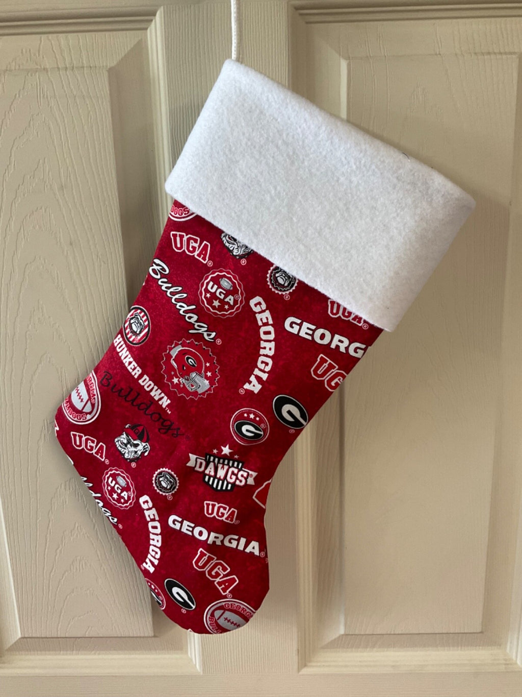 Georgia Bulldogs State Design Christmas Stocking