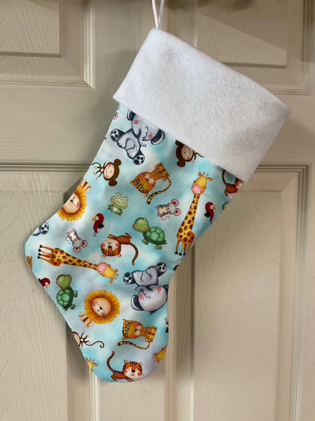 Baby Zoo Animals Christmas Stocking