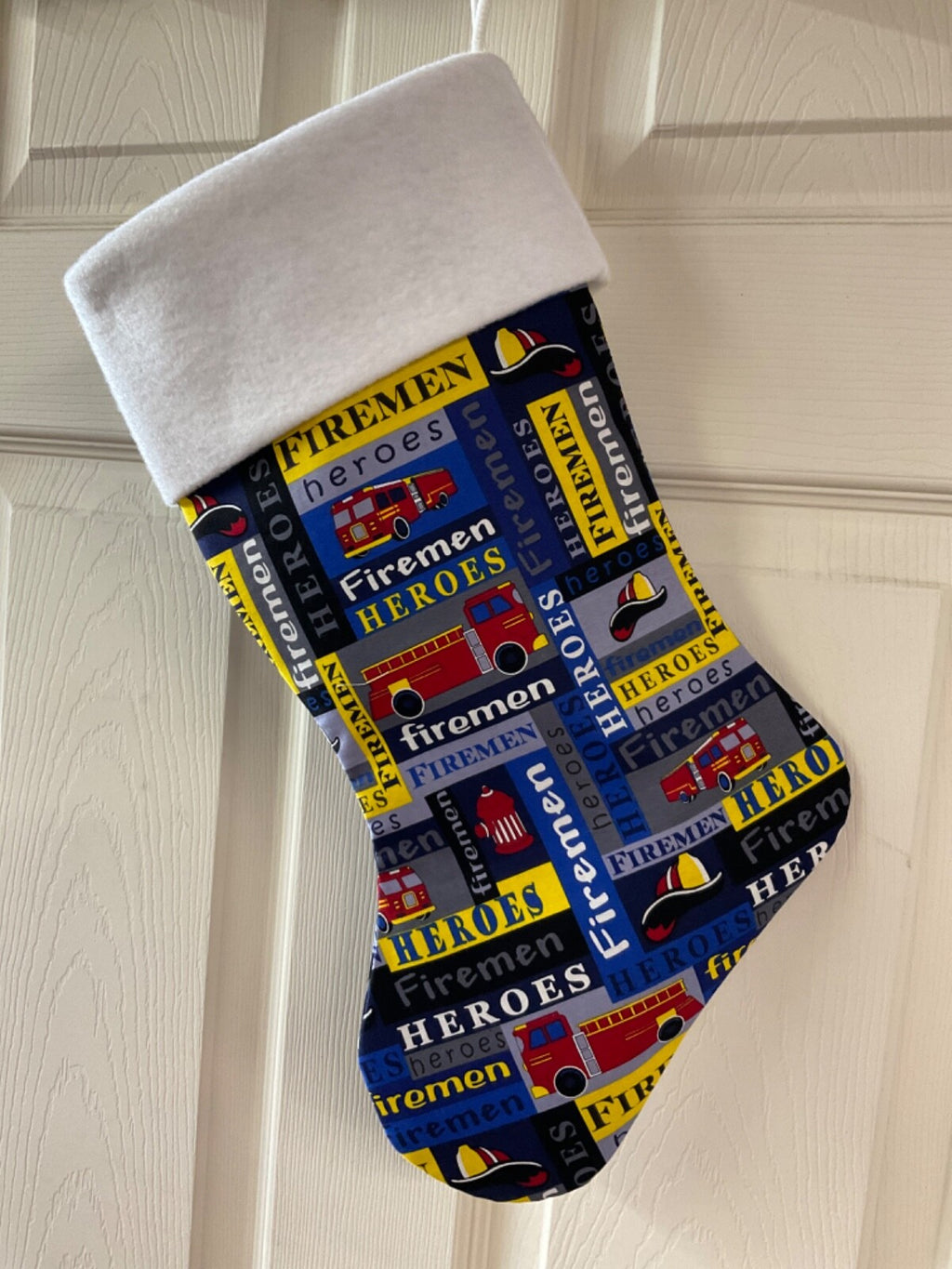Fireman Heroes Christmas Stocking