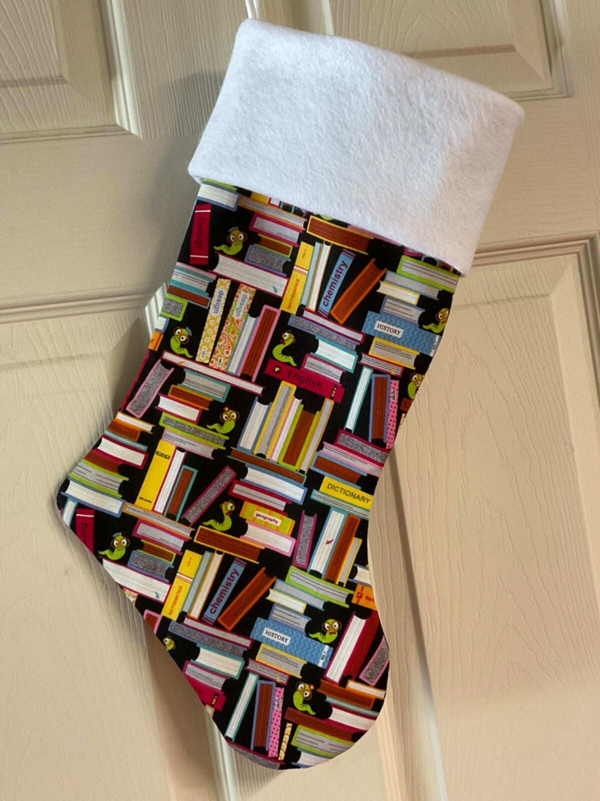Book worms Christmas Stocking