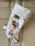The Grinch ( white ) Christmas Stocking