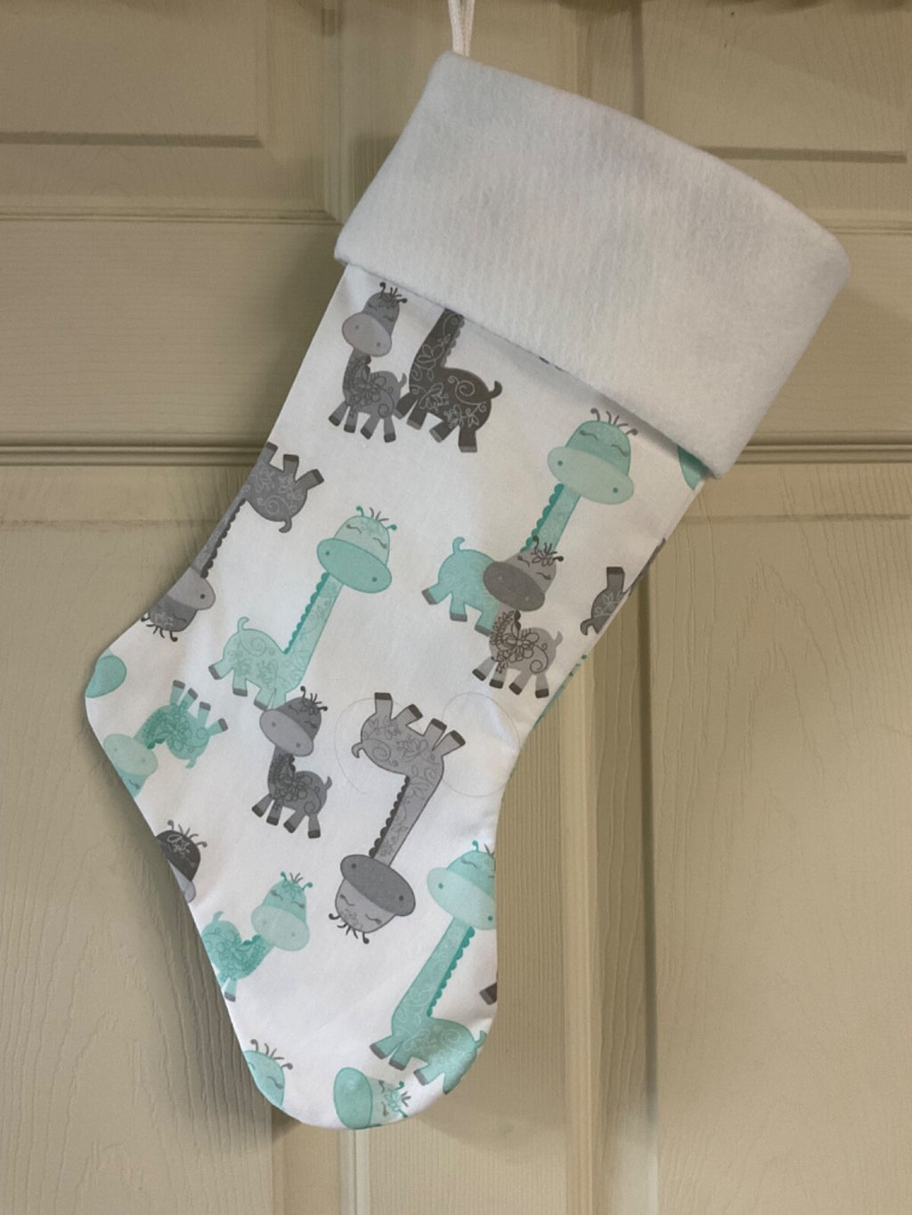 Baby Giraffes Christmas Stocking