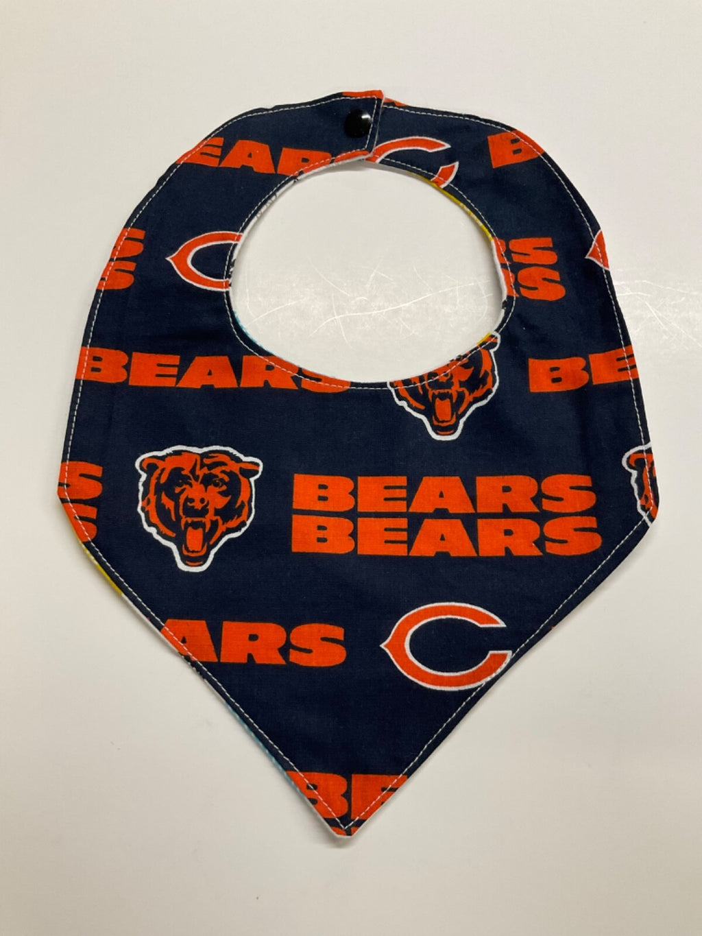 CHICAGO BEARS Handmade bib, reversible