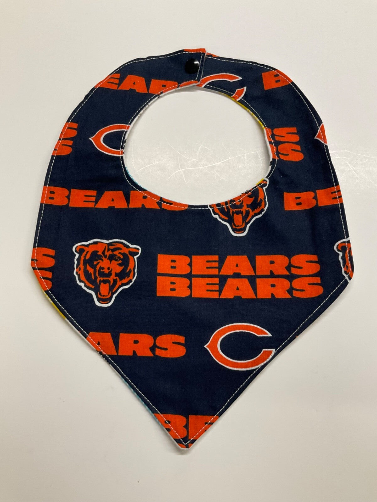CHICAGO BEARS Handmade bib, reversible