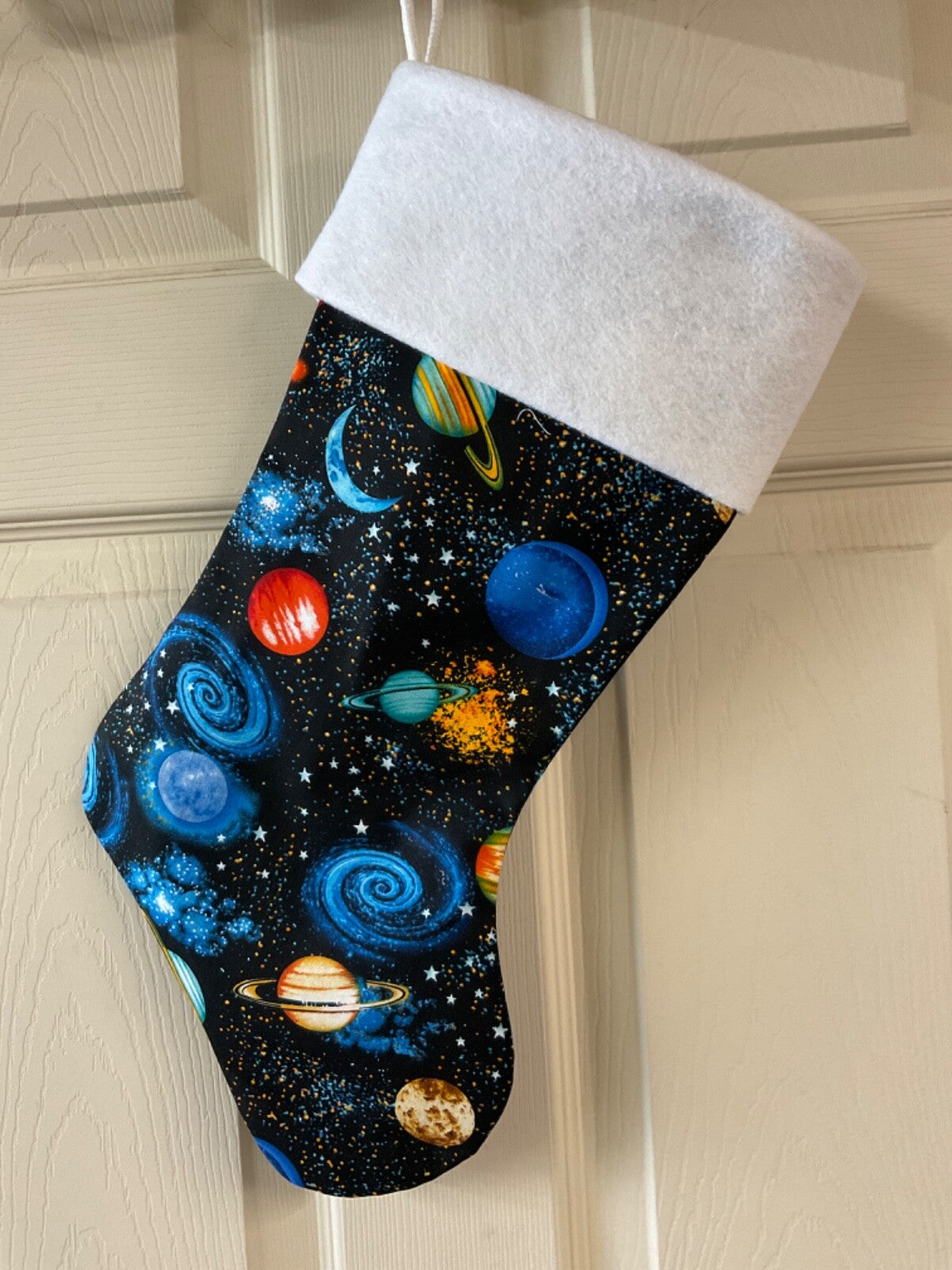 Galaxy or planet Christmas Stocking