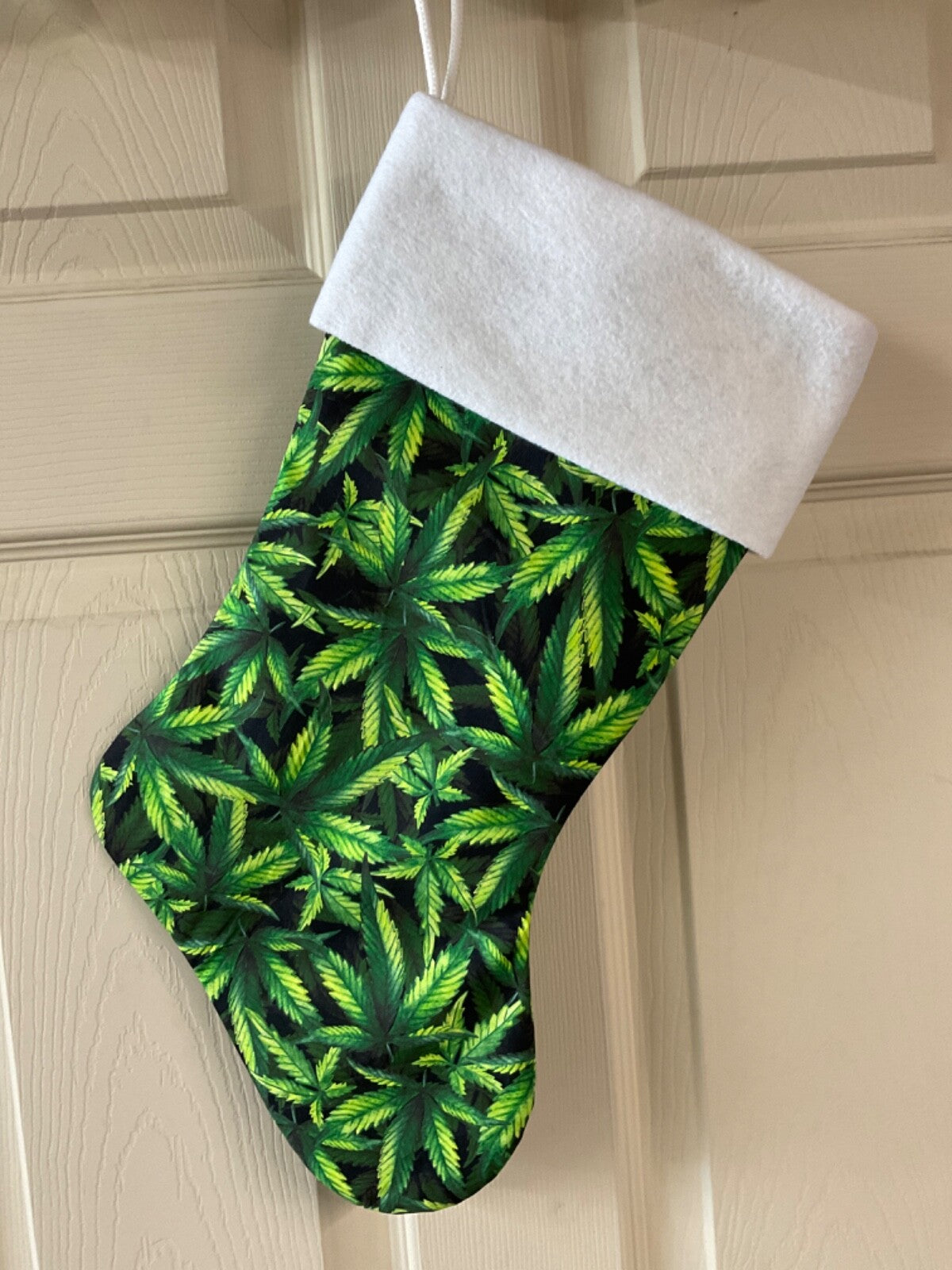 Marijuana Leaves Christmas Stocking