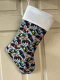 Hot wheels ( Lt Blue ) Christmas Stocking