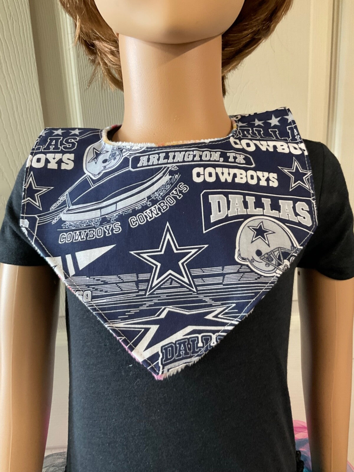 DALLAS COWBOYS Handmade bib, reversible