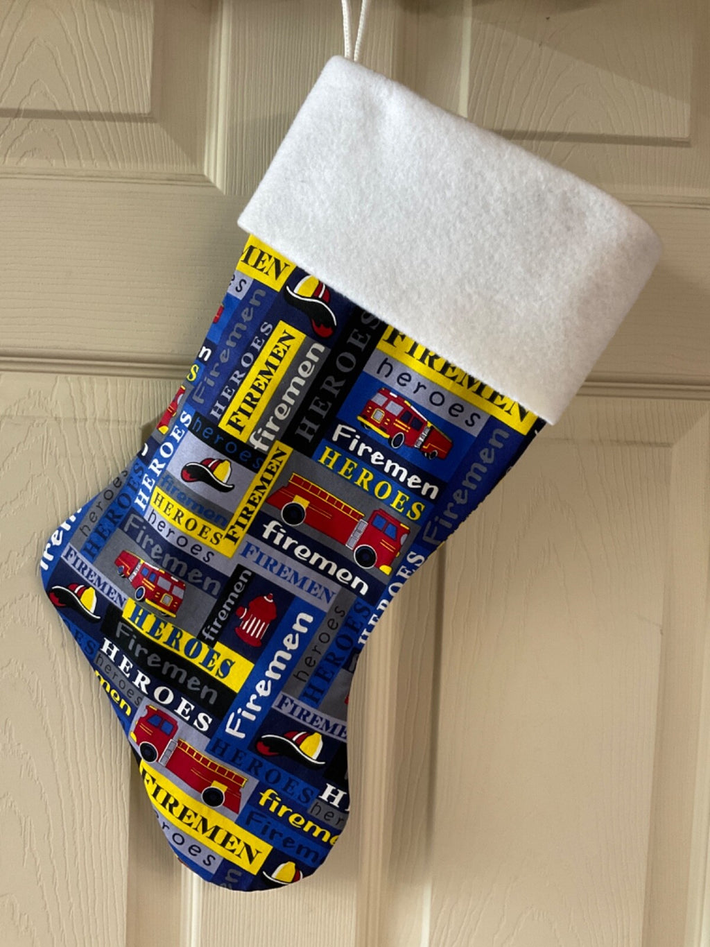 Fireman Heroes Christmas Stocking