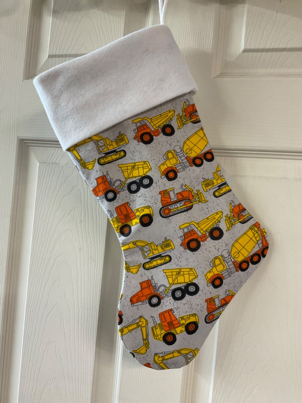 Construction equipment Christmas Stocking
