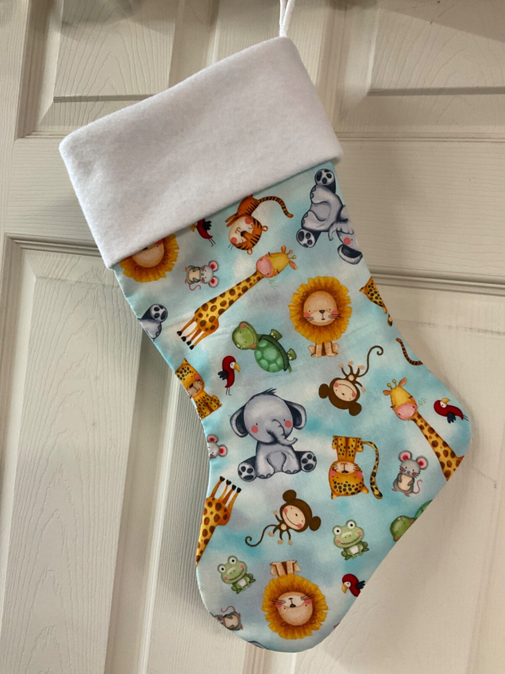 Baby Zoo Animals Christmas Stocking