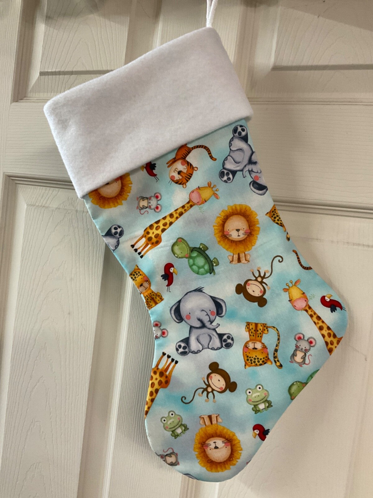 Baby Zoo Animals Christmas Stocking