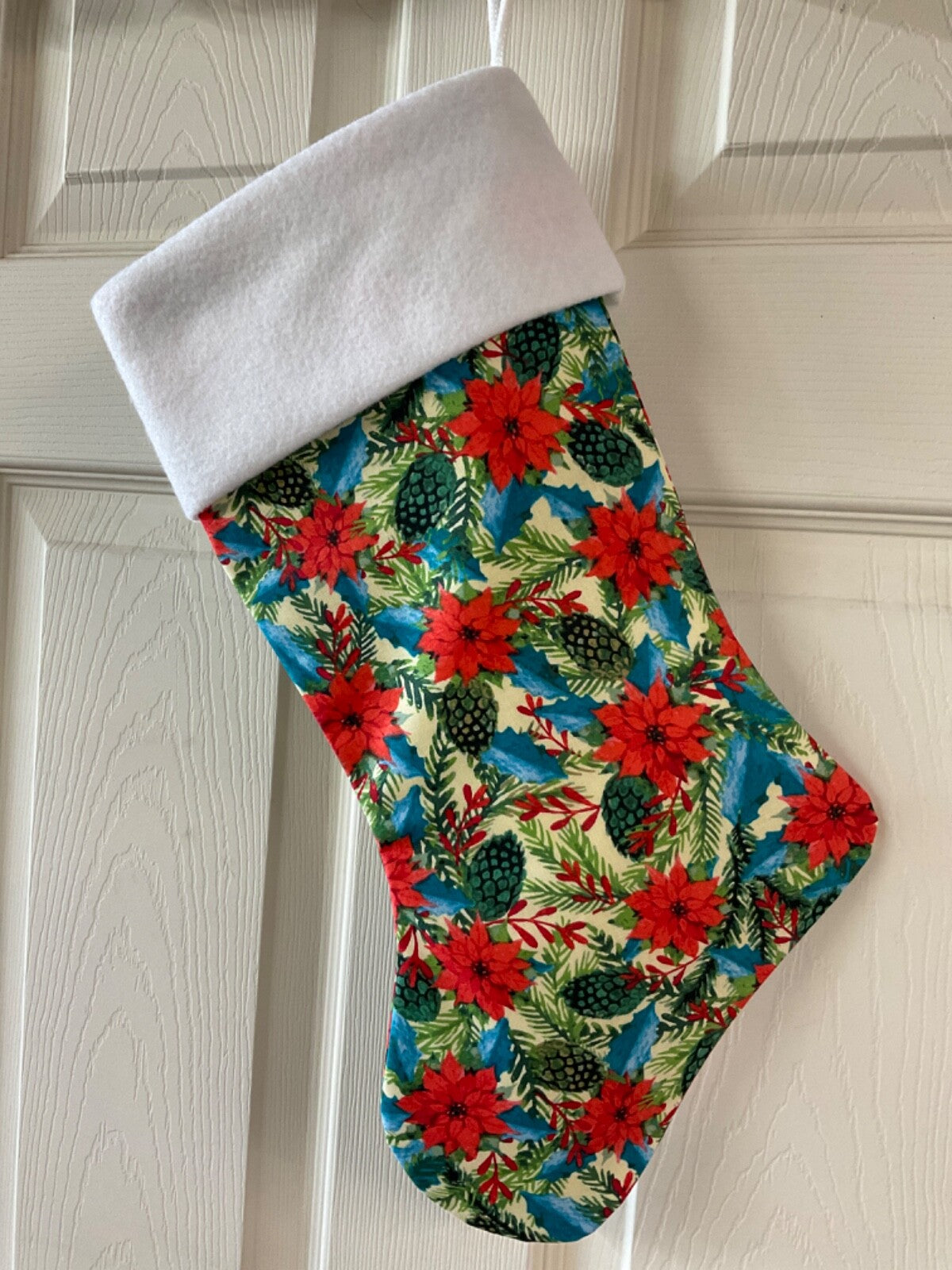 Poinsettia Christmas Stocking