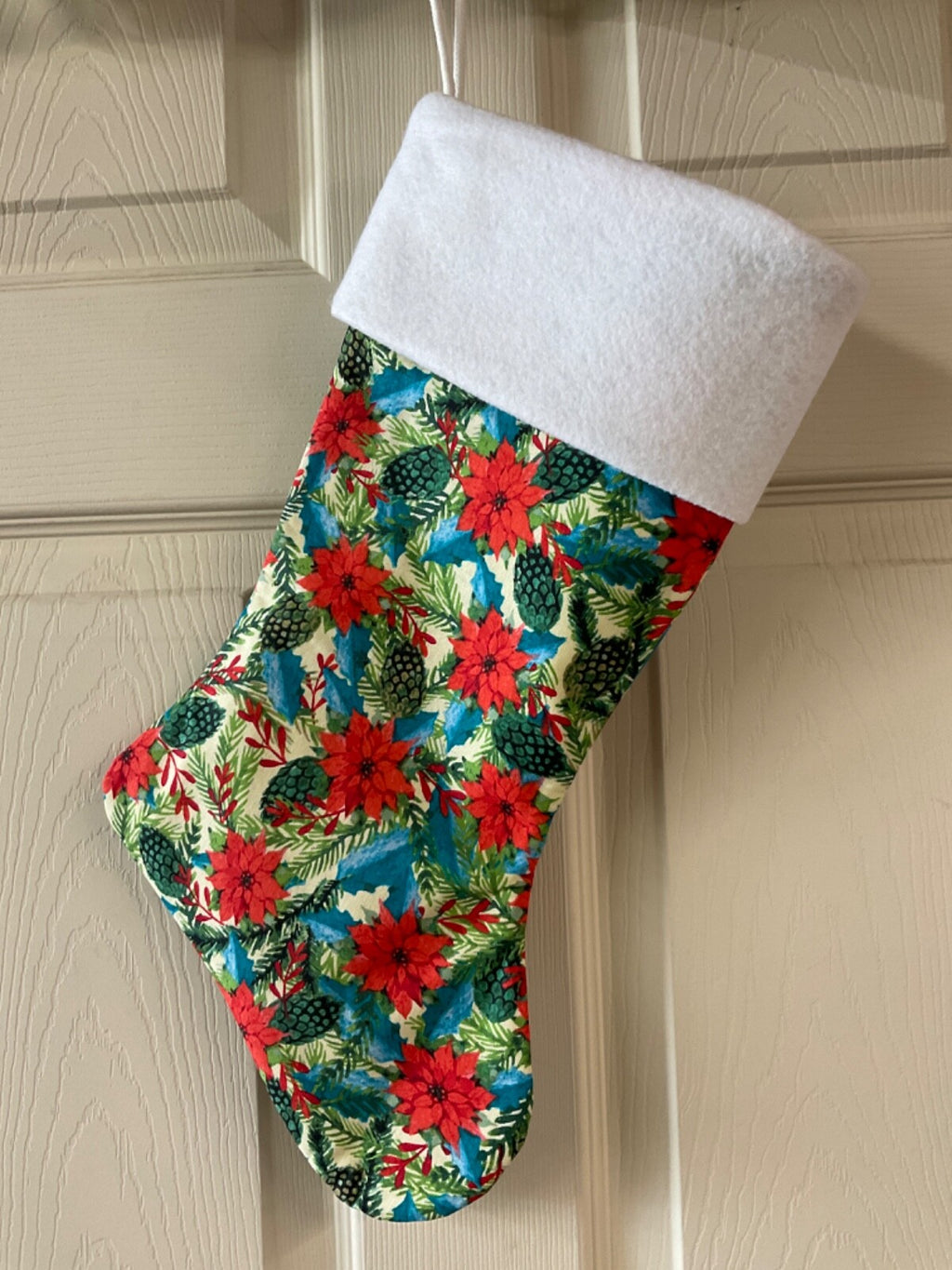 Poinsettia Christmas Stocking