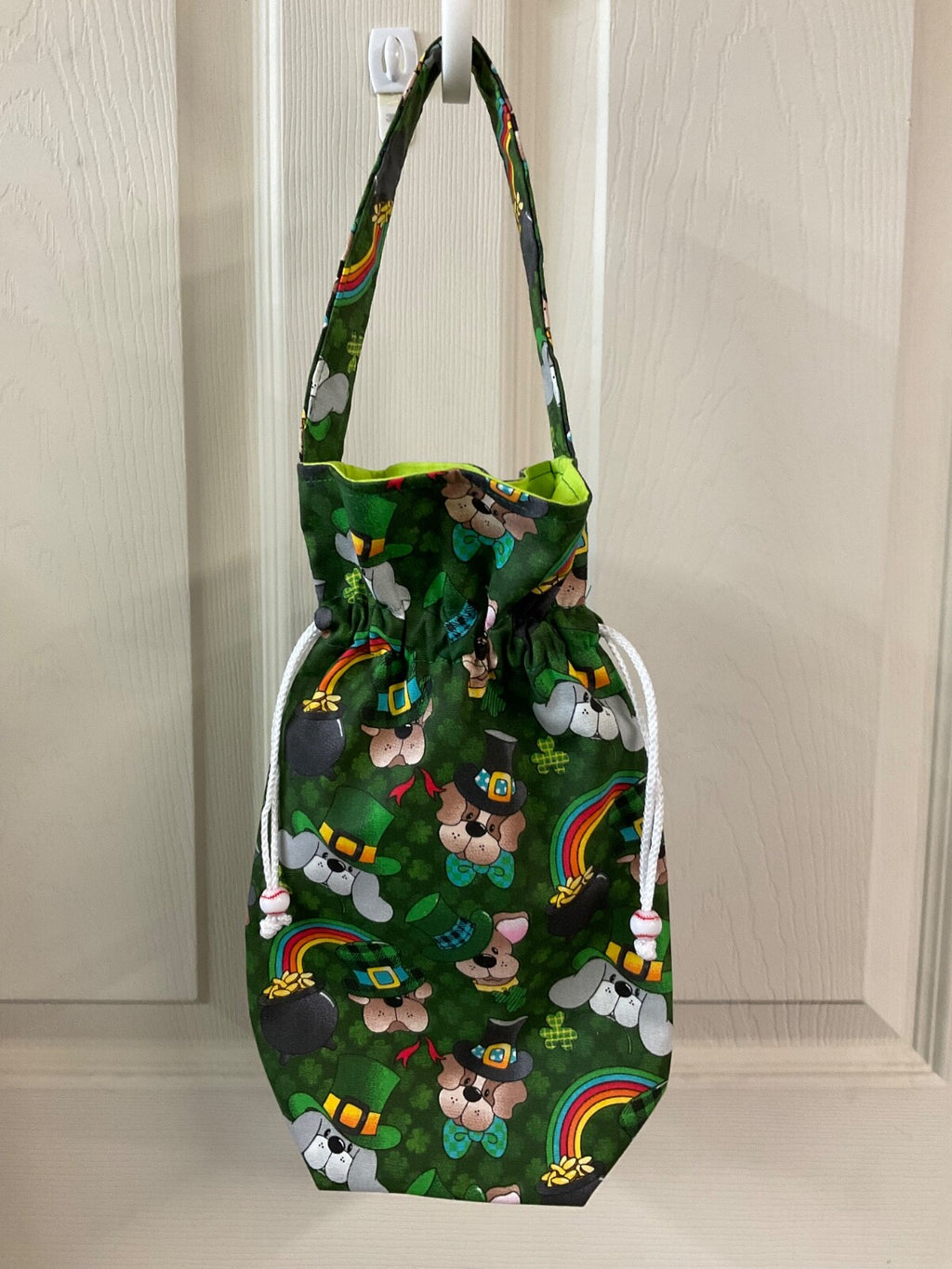 Handmade wine bottle gift bag