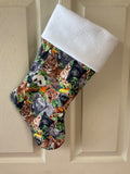 Wild Animals in the Jungles Christmas Stocking