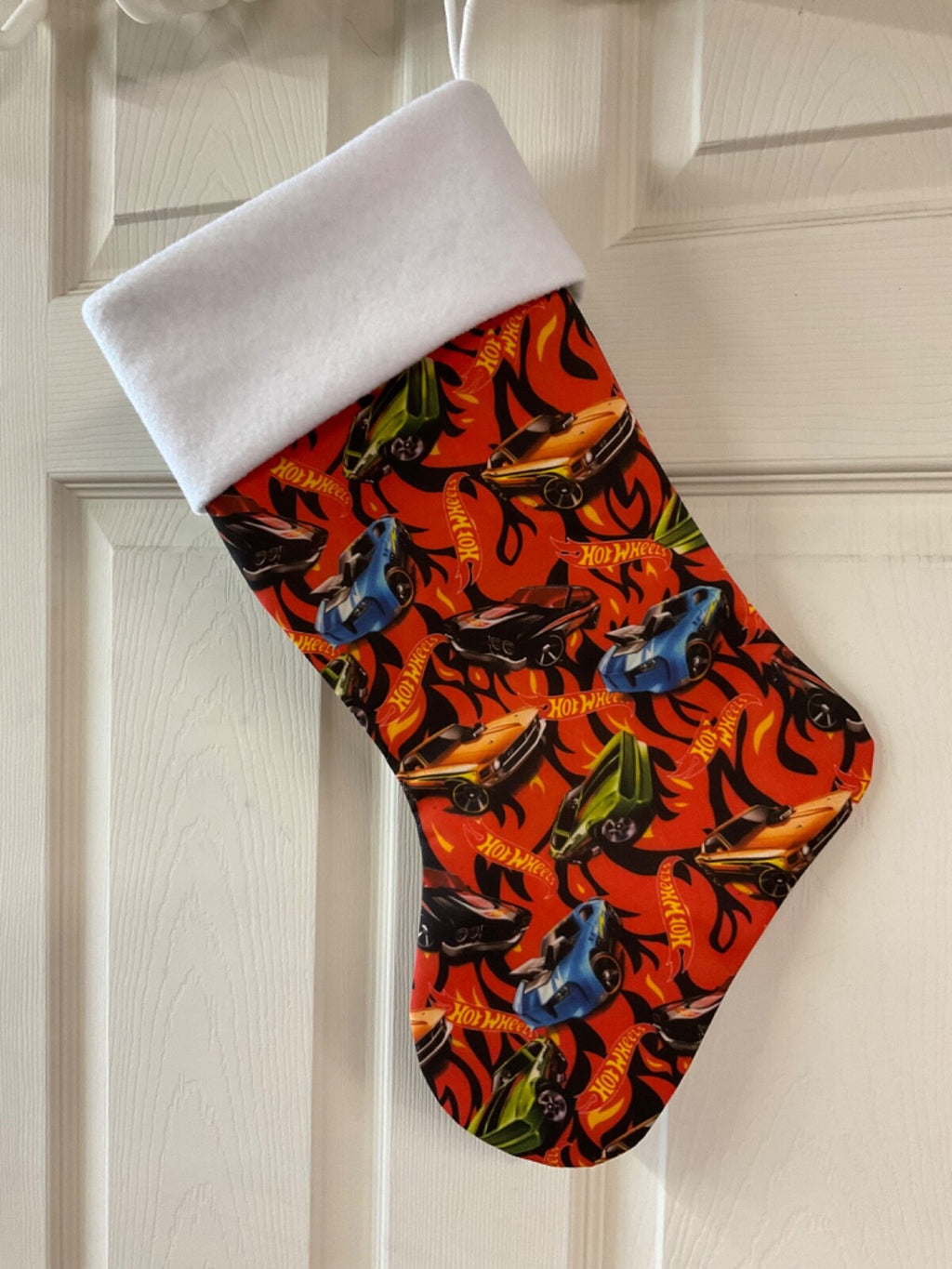 Hot wheels ( orange) Christmas Stocking