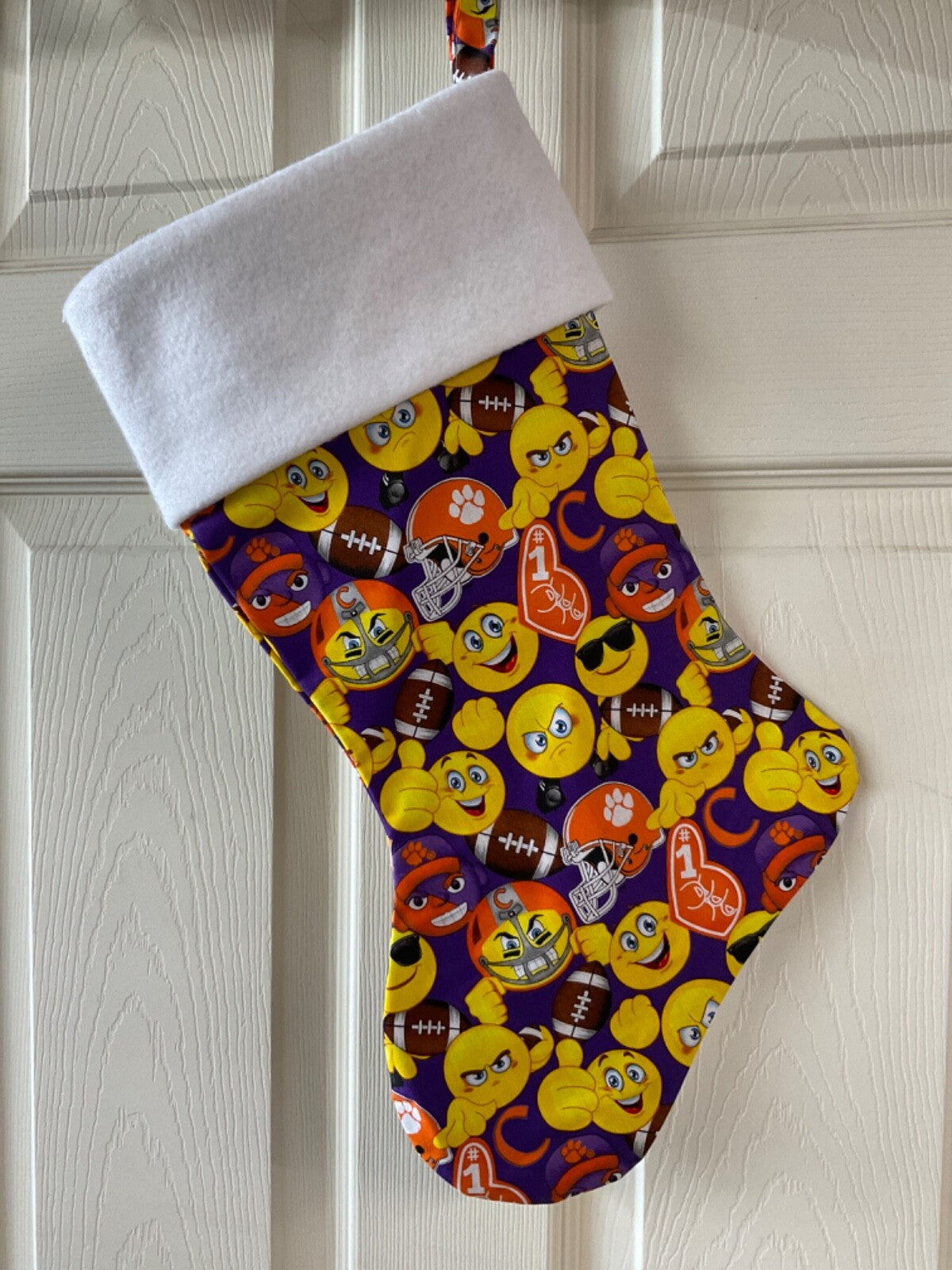 Clemson Tigers Emoji Christmas Stocking