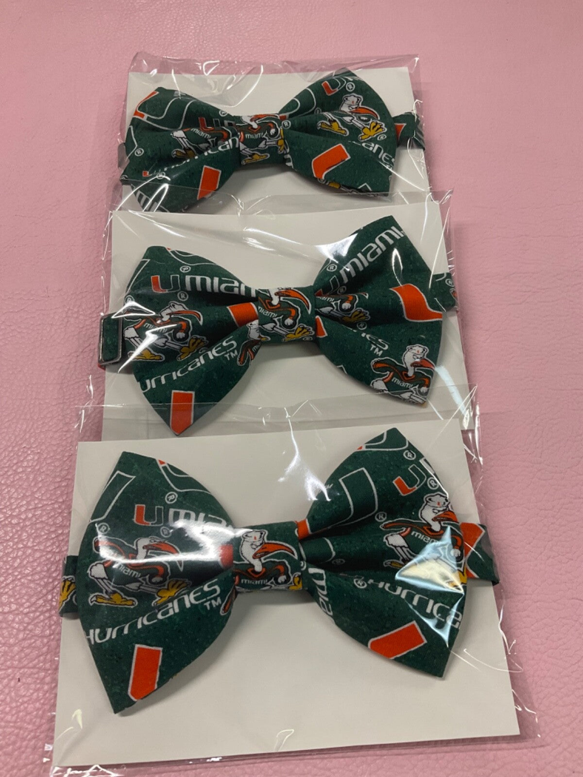Miami Harricanes Pre-tied Bow Ties