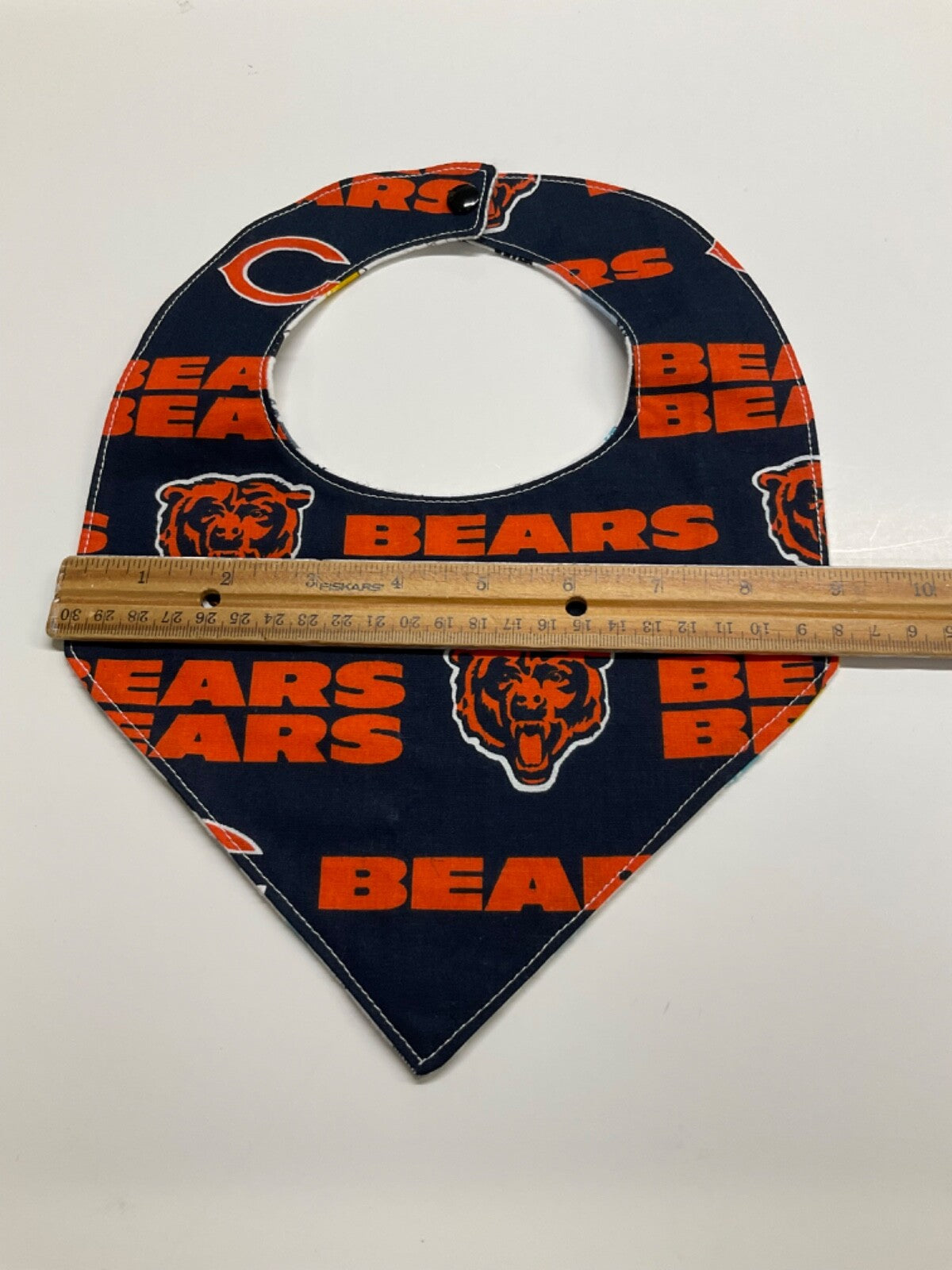 CHICAGO BEARS Handmade bib, reversible