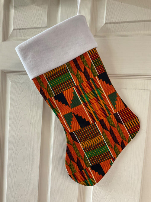 African Fabric  * Christmas Stocking