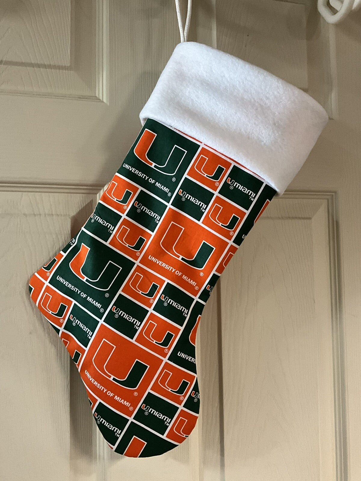 Miami Hurricanes Christmas Stocking