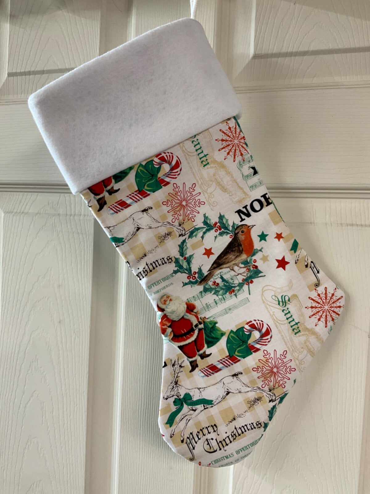 Santa/ Noel Christmas Stocking
