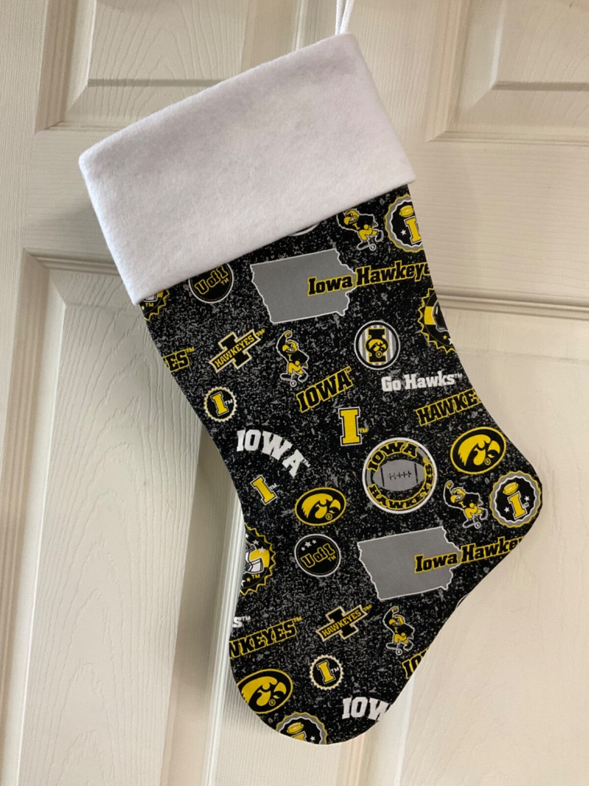 Iowa Hawkeyes State Design Christmas Stocking