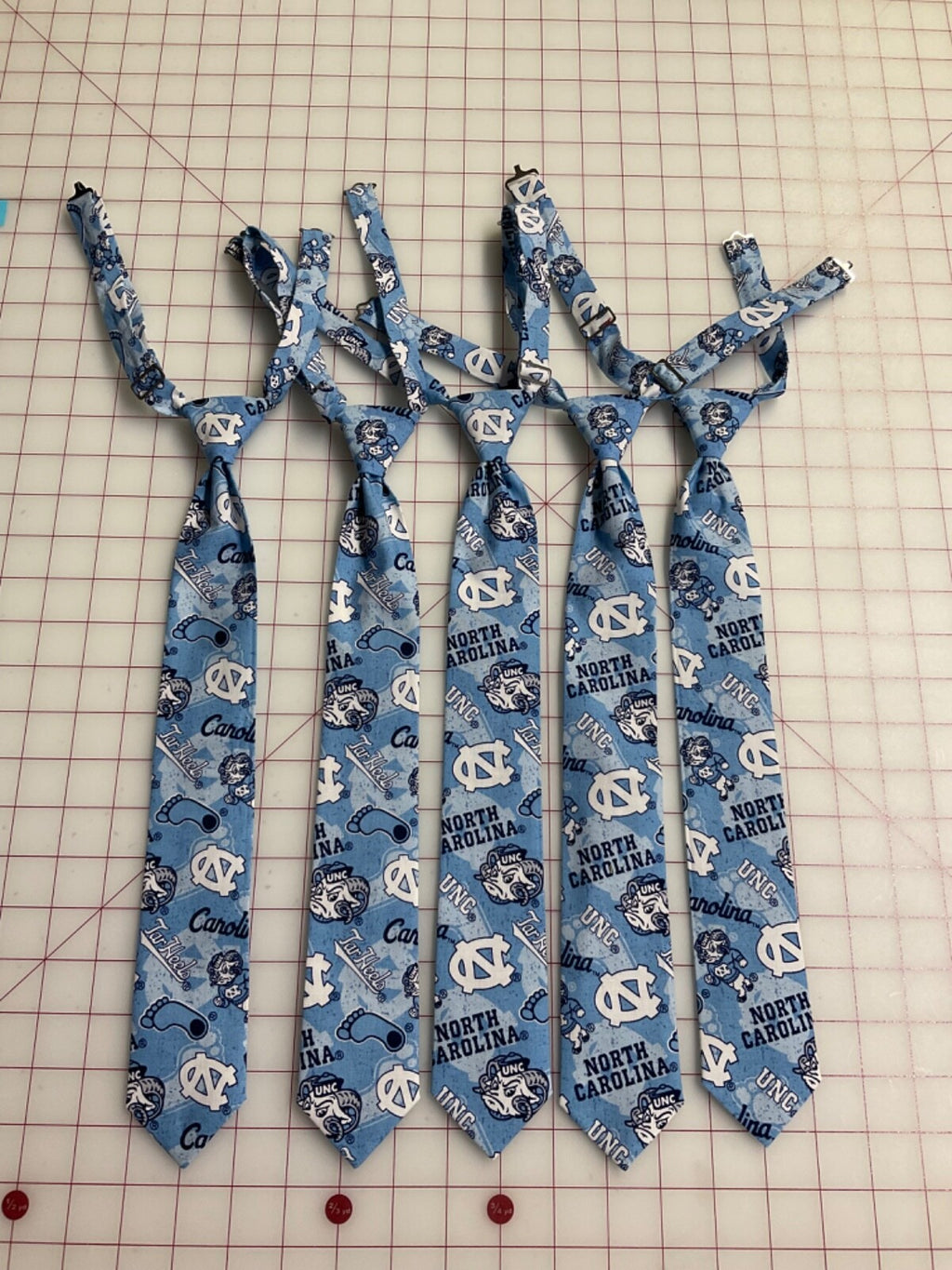 North Carolina Tarheels Kids to pre teen Pre-tied  Ties