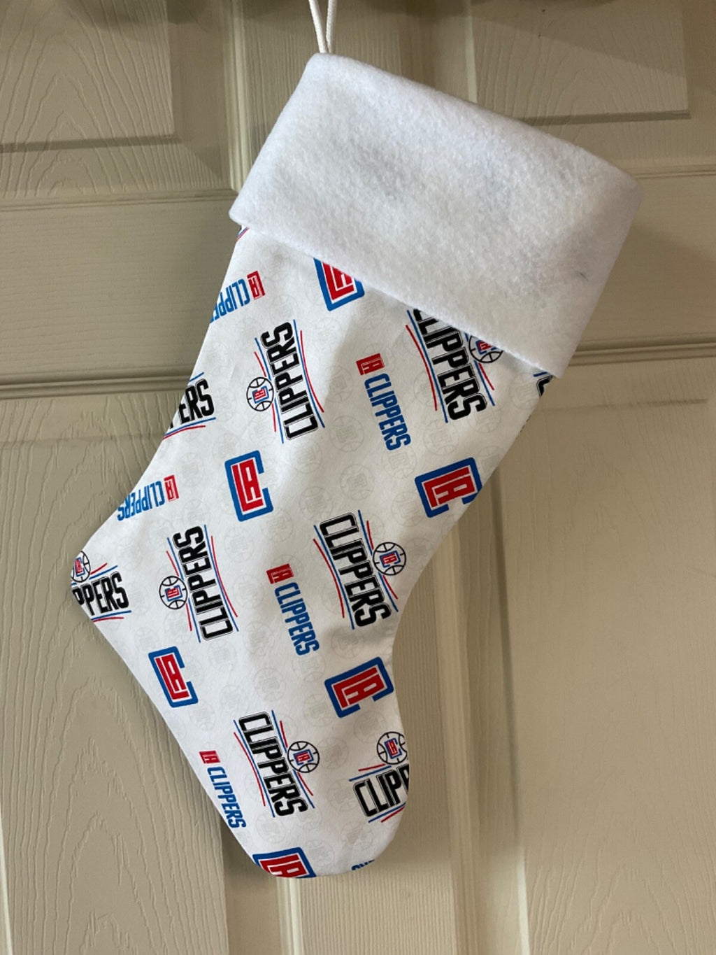 LA clippers ( white )  Christmas Stocking