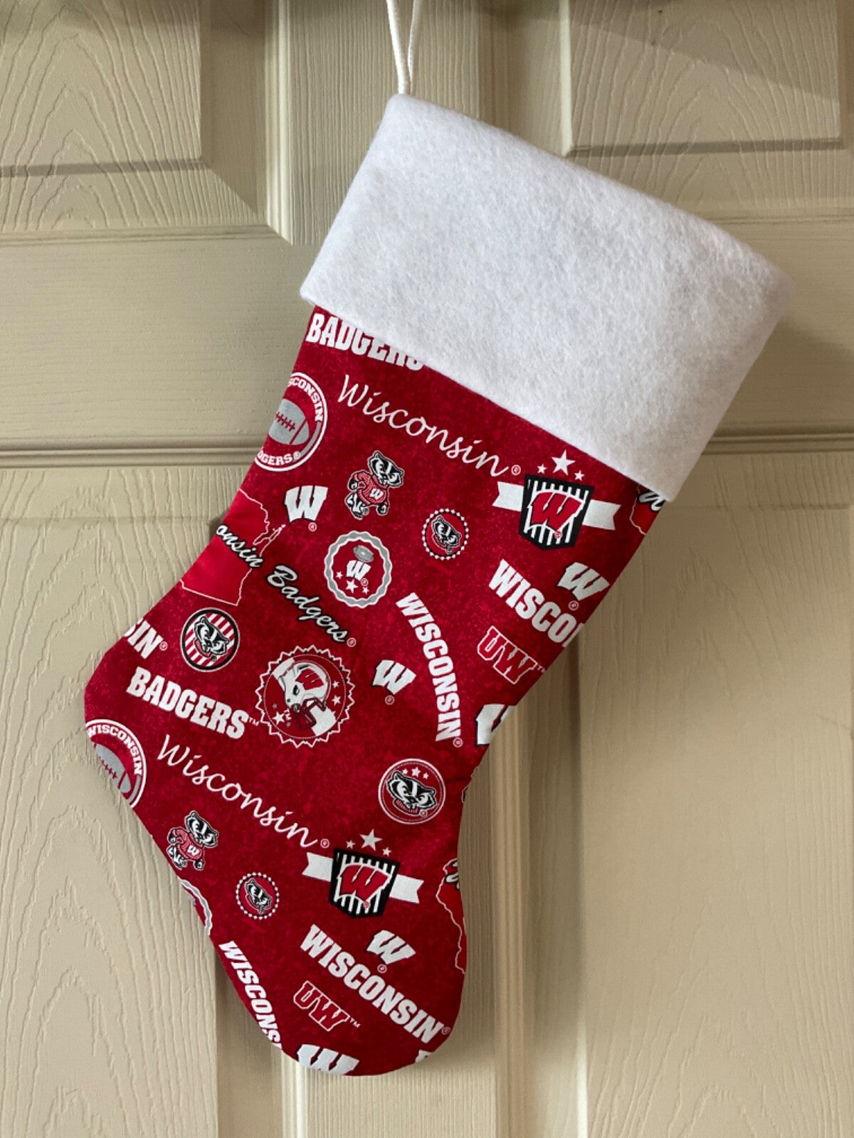 Wisconsin Badgers State Design Christmas Stocking