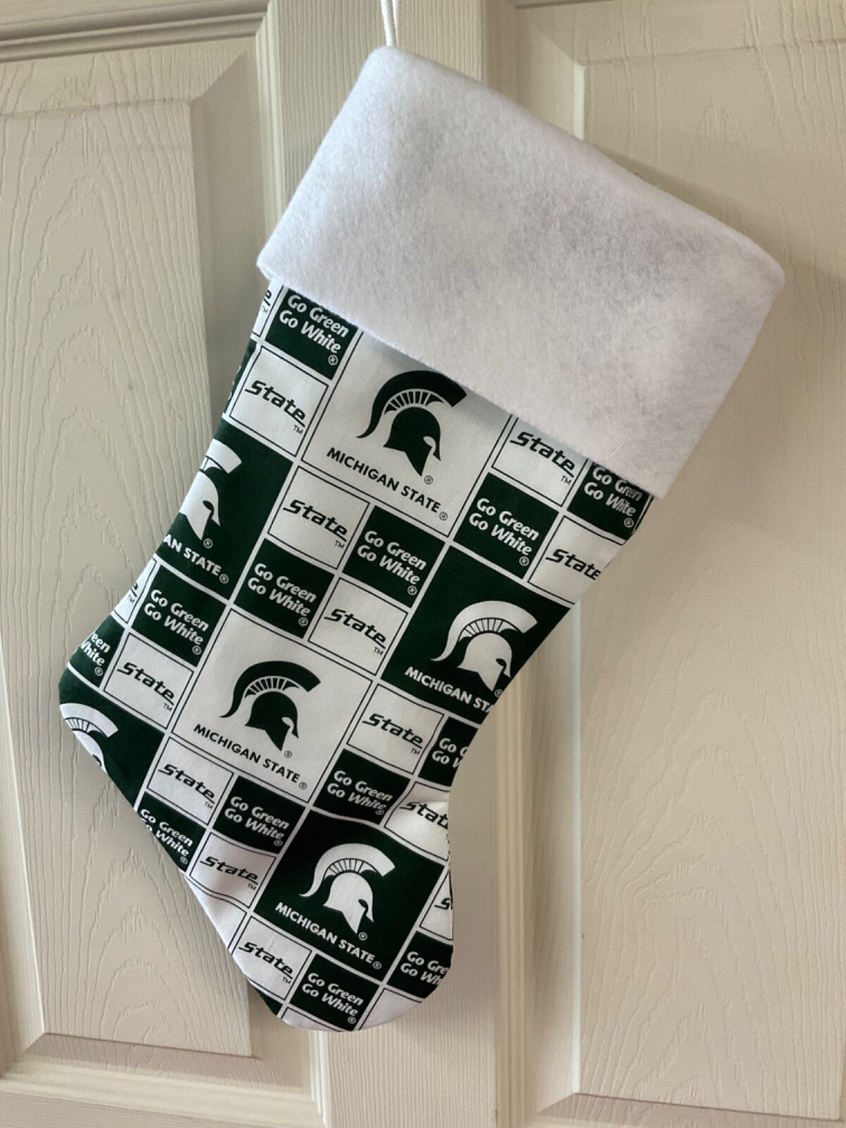 Michigan State Spartan Christmas Stocking