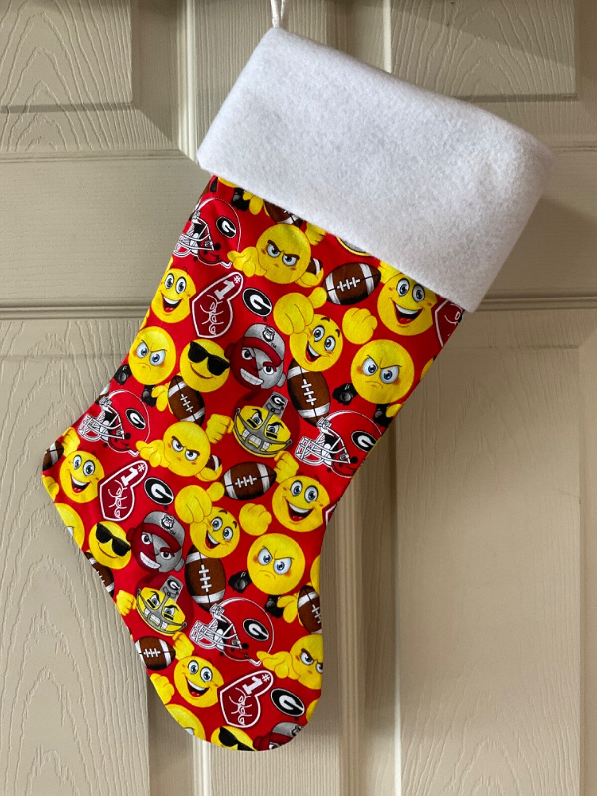 Georgia Bulldogs Emoji Christmas Stocking