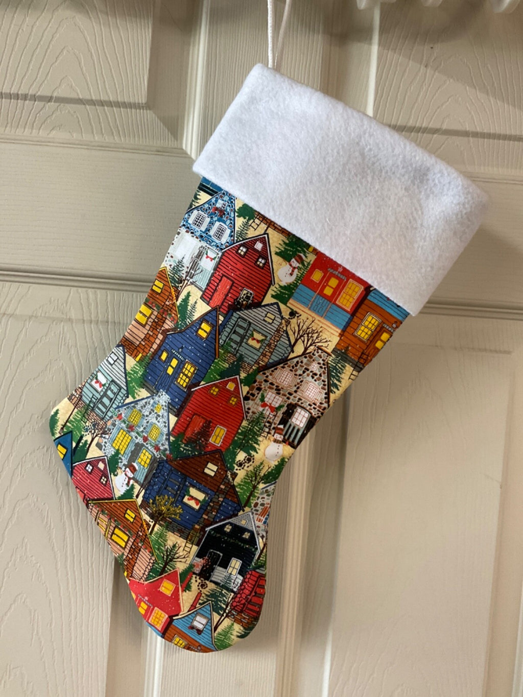 Christmas Village Christmas Stocking
