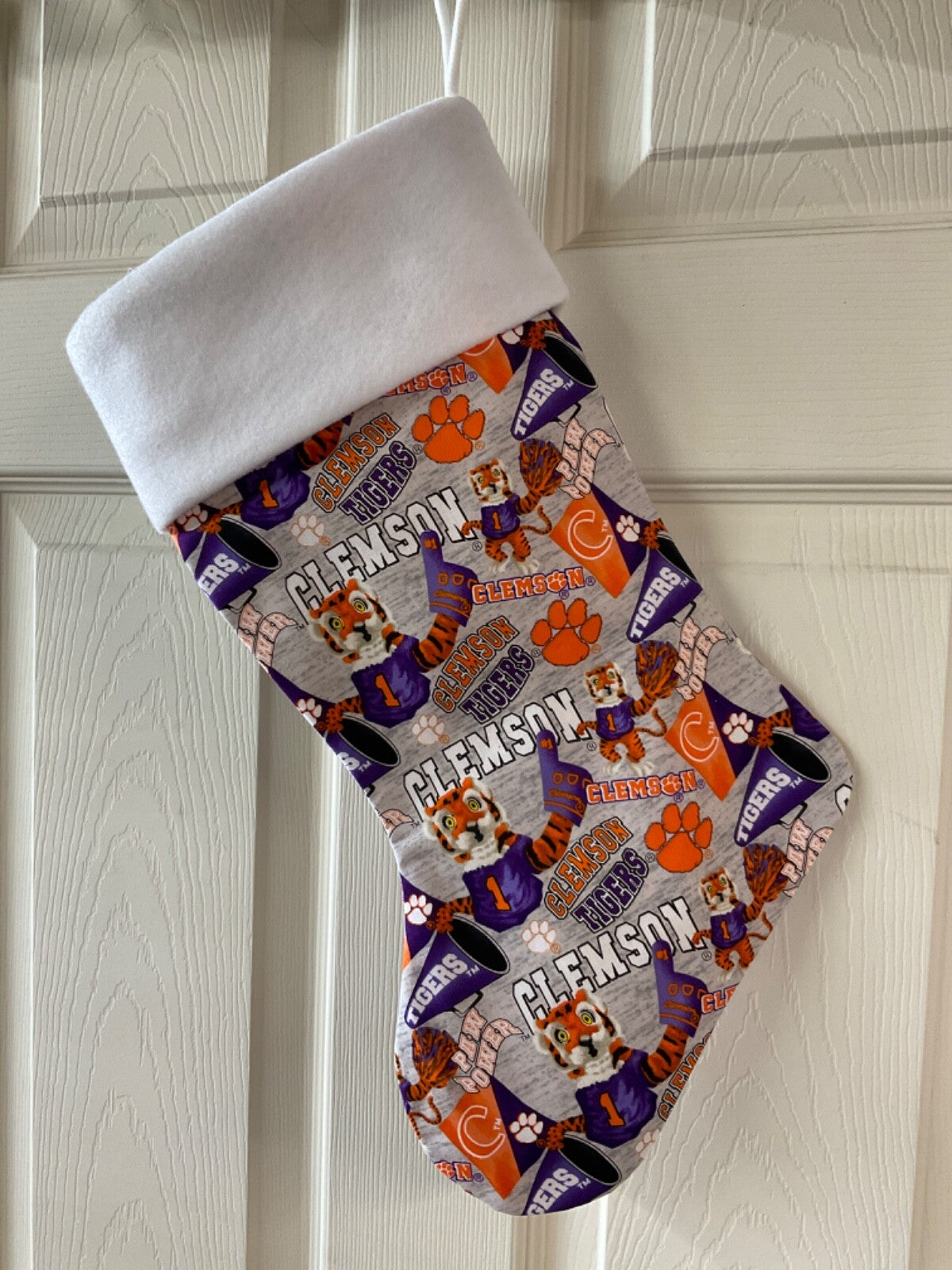 Clemson Tigers w/ mascot Christmas Stocking