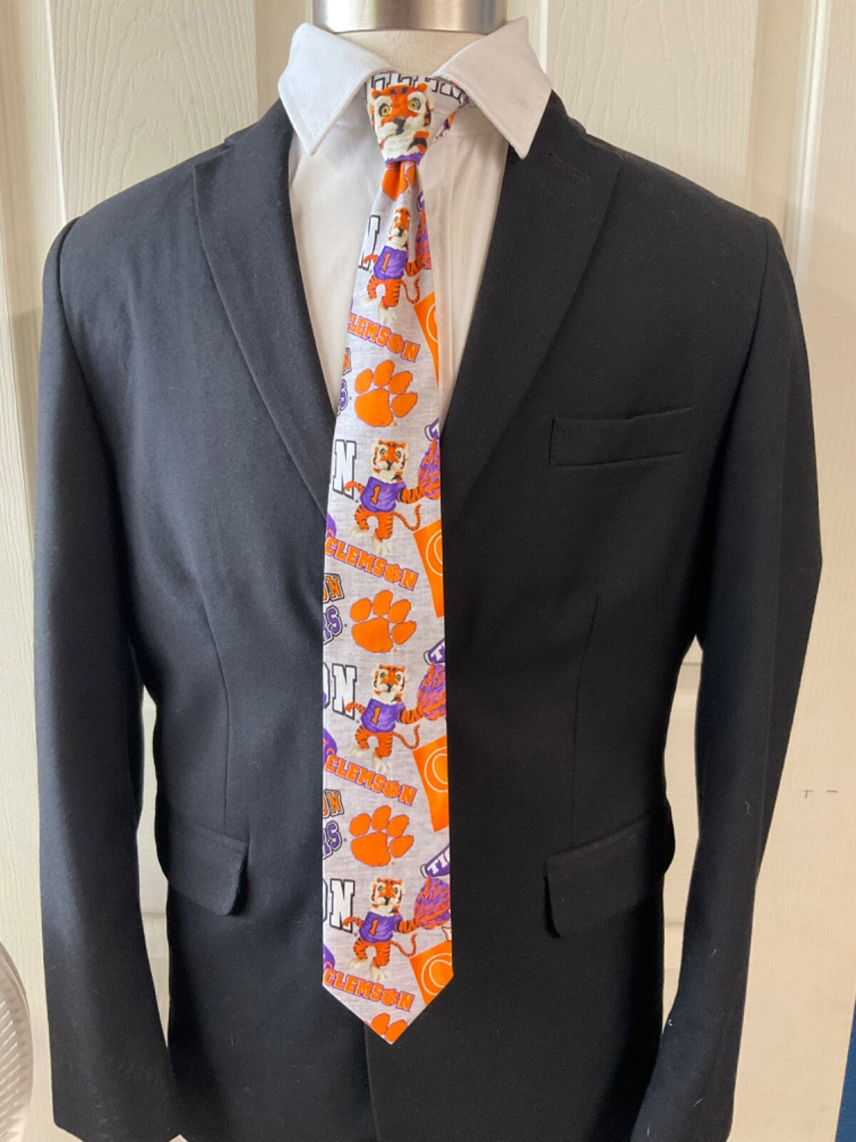 Clemson Tigers kids to pre teens Pre-tied  Ties