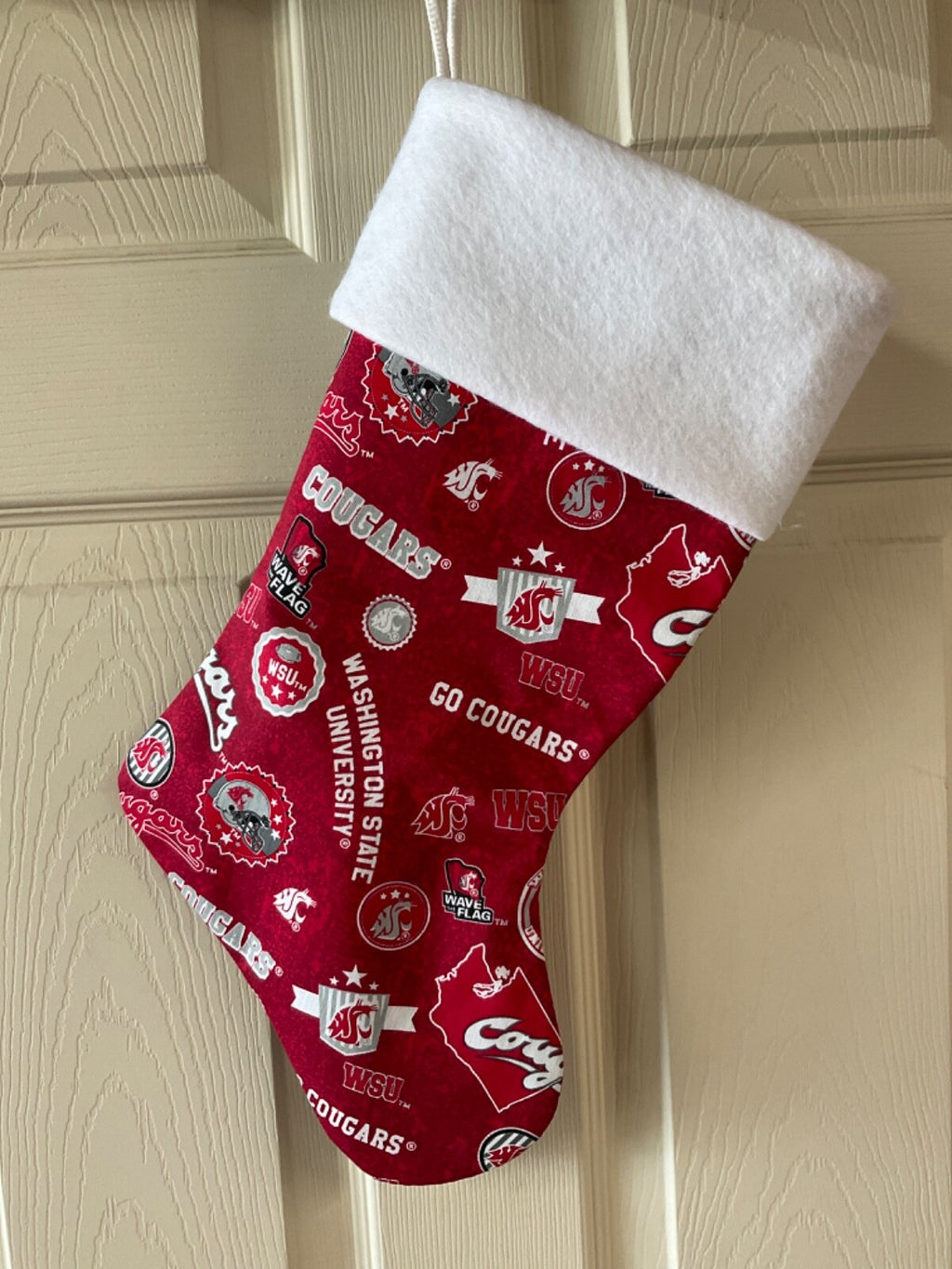 Washington State University Cougars (state design) Christmas Stocking