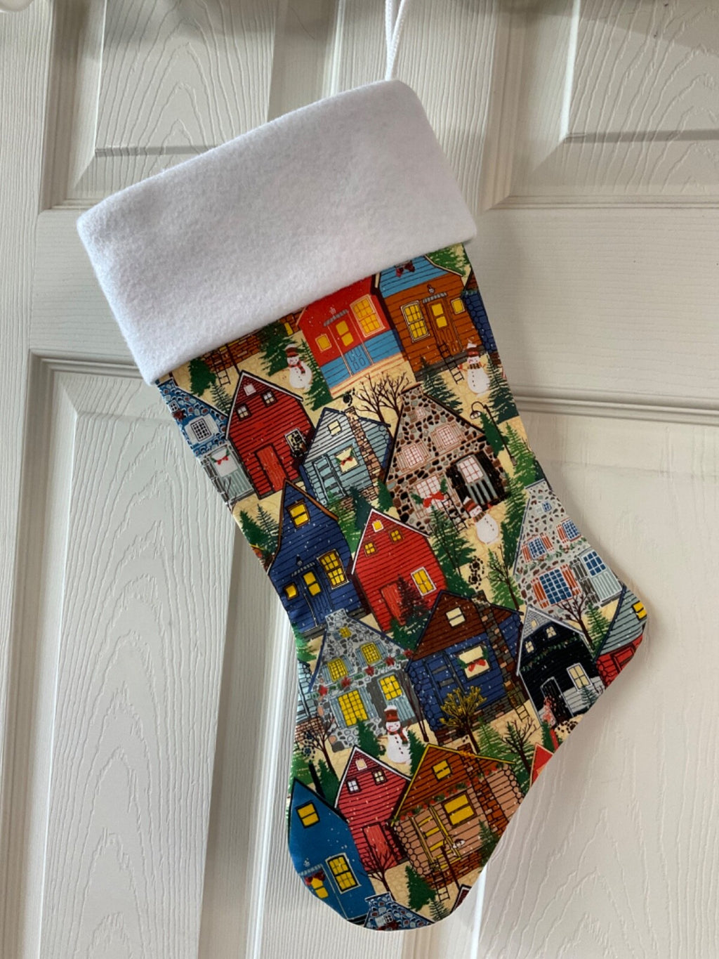Christmas Village Christmas Stocking