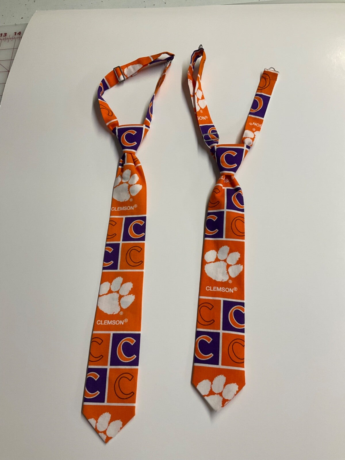 Clemson kids to pre teens Pre-tied  Ties